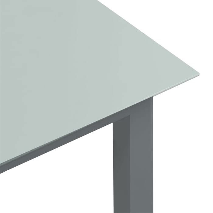 Maison Exclusive - Table de jardin Gris clair 80x80x74 cm Aluminium et verre