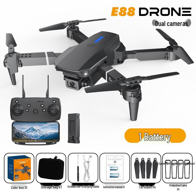 E88PRO 2025 Dual Camera Drone: Fixed Height Quadcopter with Remote Control for Aerial Photography