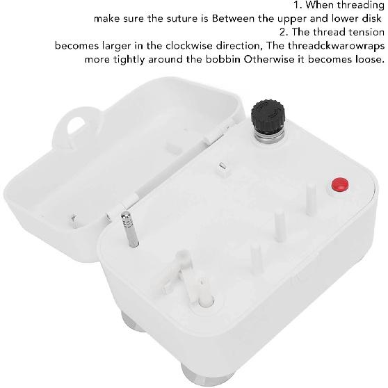 Bobbin Winder for Sewing,Electric Bobbin Winder, Automatic Bobbin Winder Portable White Plastic Bobbin Winder, Sewing Machine Bobbin Winder, Bottom