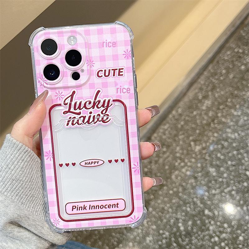 Zhitai Kartenhalter Silikonhülle für iPhone 13/14/15/16 Pro Max, Schutzhülle für Apple Mobiltelefon