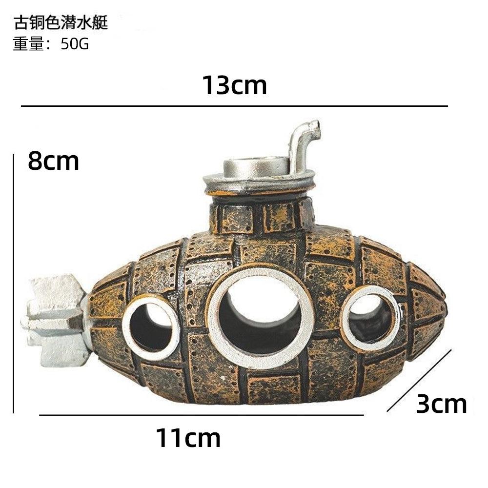 Fish Tank, Shelter House, Aquarium Decorations, Ornaments, Fish and Shrimp, Submarine Shelter, Cave, Breeding Tank