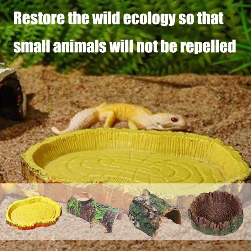 Reptiles Animal Feeding Plate Durable ABS Construction Shallow Water Dish For Turtles Lizards