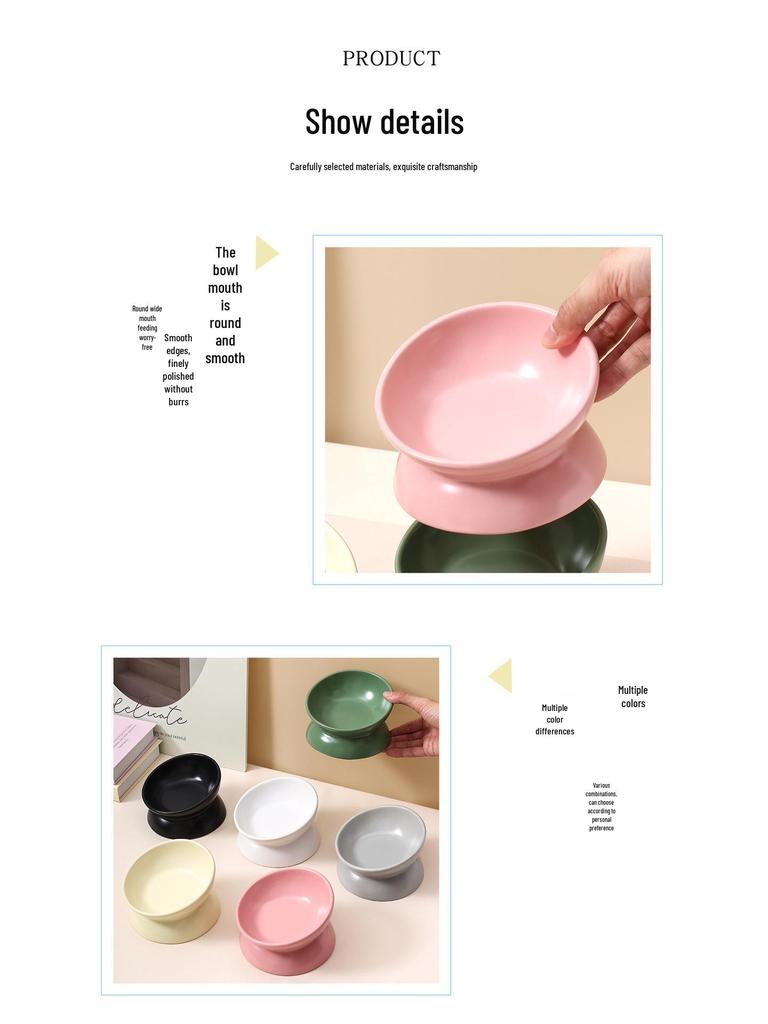 Ergonomic Slanted Pet Bowl for Cats & Dogs