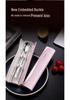 316 Stainless Steel Portable Cutlery Set: Chopsticks, Spoon, and Fork for One Person