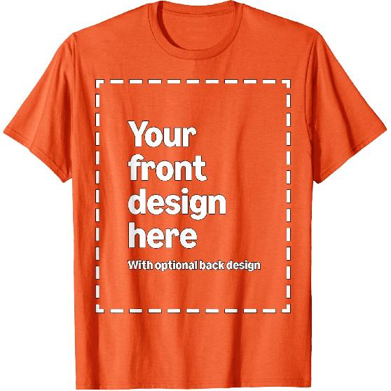 Custom Front & Back Print T-Shirt with Your Image for Men, Women and Kids by Modify by Amazon Merch On Demand