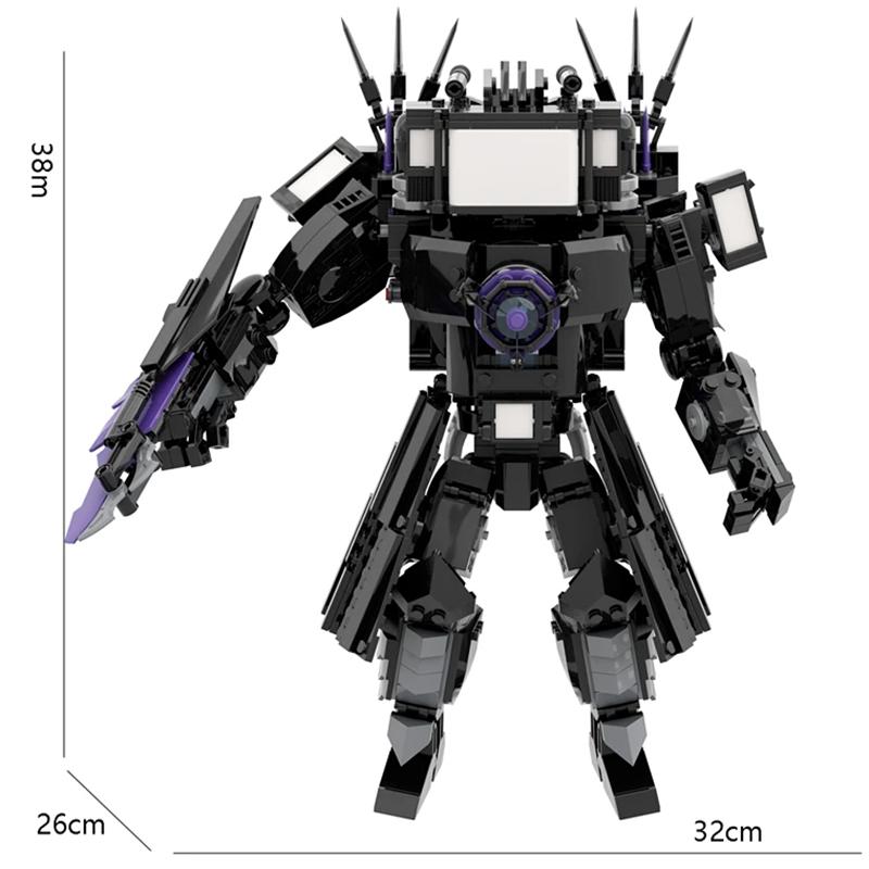 Skibidi Toilet Giant Upgrade Titan TV Man Building Blocks Toys 835pcs DIY Assembly Educational Bricks for Boys Girls Age 8-14 Bi