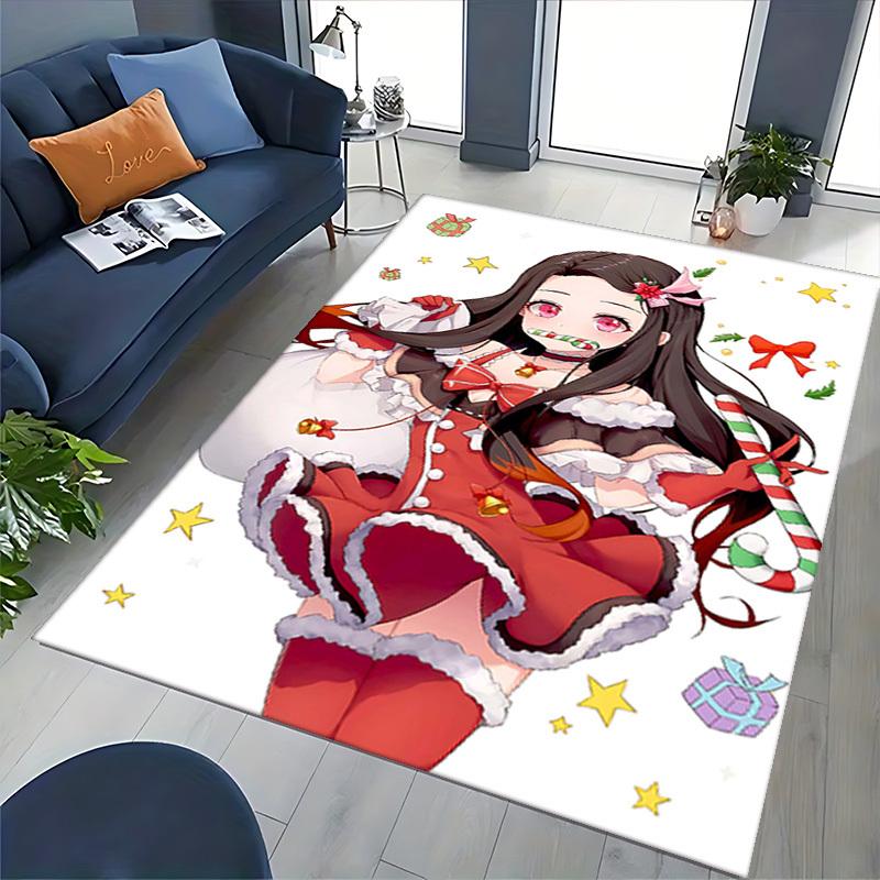 1pc Christmas Santa Claus Chair Mat - Anime Cartoon Design, Non-Slip Carpet for Office, Home Decor, Living Room, Bedroom, Game Room & Dormitory.Q044