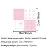 Pink Bow Party Supplies Set: Plates, Cups, Flags, Table Decor for Birthday and Theme Parties.
