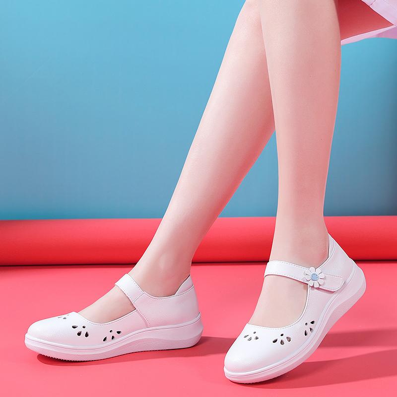 White Skidproof Nursing Mother Resistant Work Shoes Ladies Casual Plus Size Women