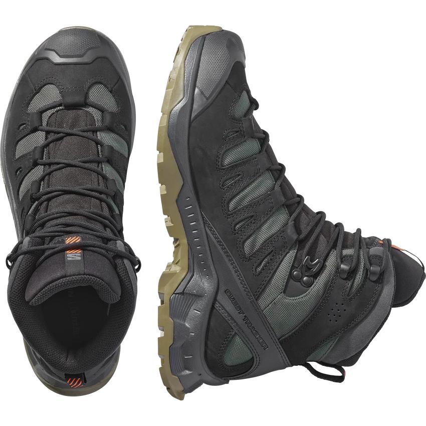 Salomon Quest Tracker Fabric Leather Versatile Simple Practical Outdoor High-Top Hiking Shoes Unisex Hiking Shoes L47855500