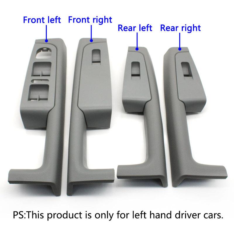 For Skoda Superb 2008-2013 LHD Car Front Rear Inner Door Pull Handle Armrest Frame Switch Control Panel Trim 3TD867157