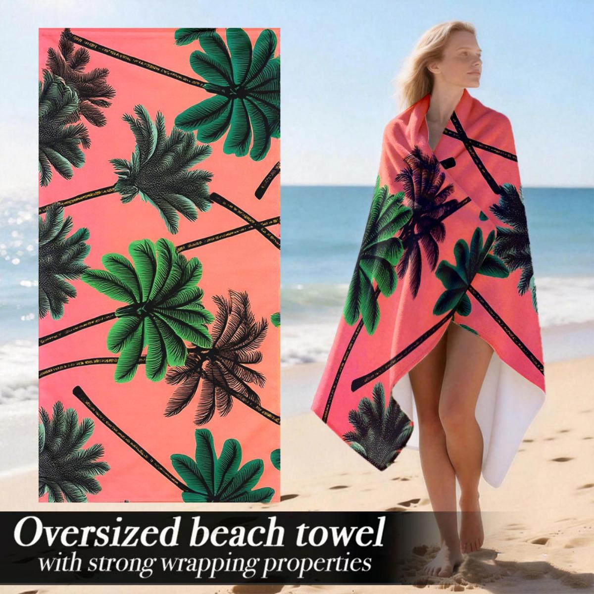 

Plush Absorbent Soft Luxury Oversized Beach Towel | Strong Wrapping Properties, Polyester, Vintage, Machine Washable | Perfect F W30*H60(CM)