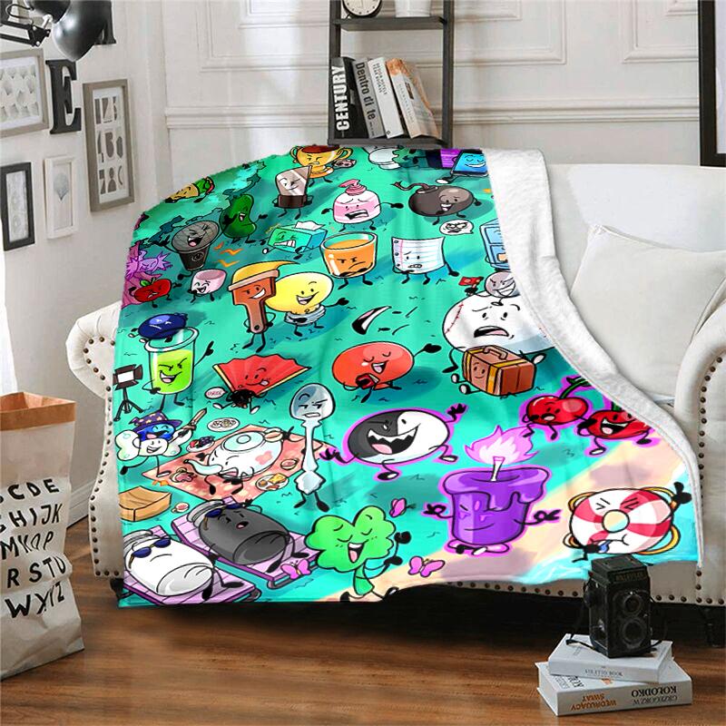 1pc Blanket Inanimate Insanity Print Design, Lightweight Blanket for Sofa, Bed- Soft &Warm, Gift for All Seasons like Christmas, Halloween
