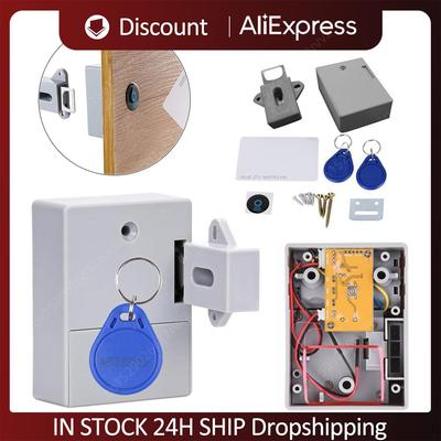 DIY Invisible Hidde Digital Lock Without Perforate Hole Battery IC Card Sensor Cabinet Drawer Intelligent SmartLock