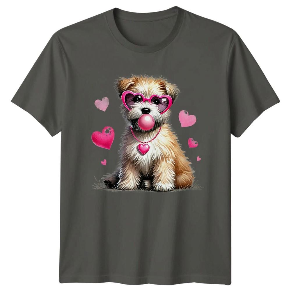 Shaggy Dog Sunglasses Bubblegum Hearts Animals Dogs Unisexs TShirt Unisexs Tee S