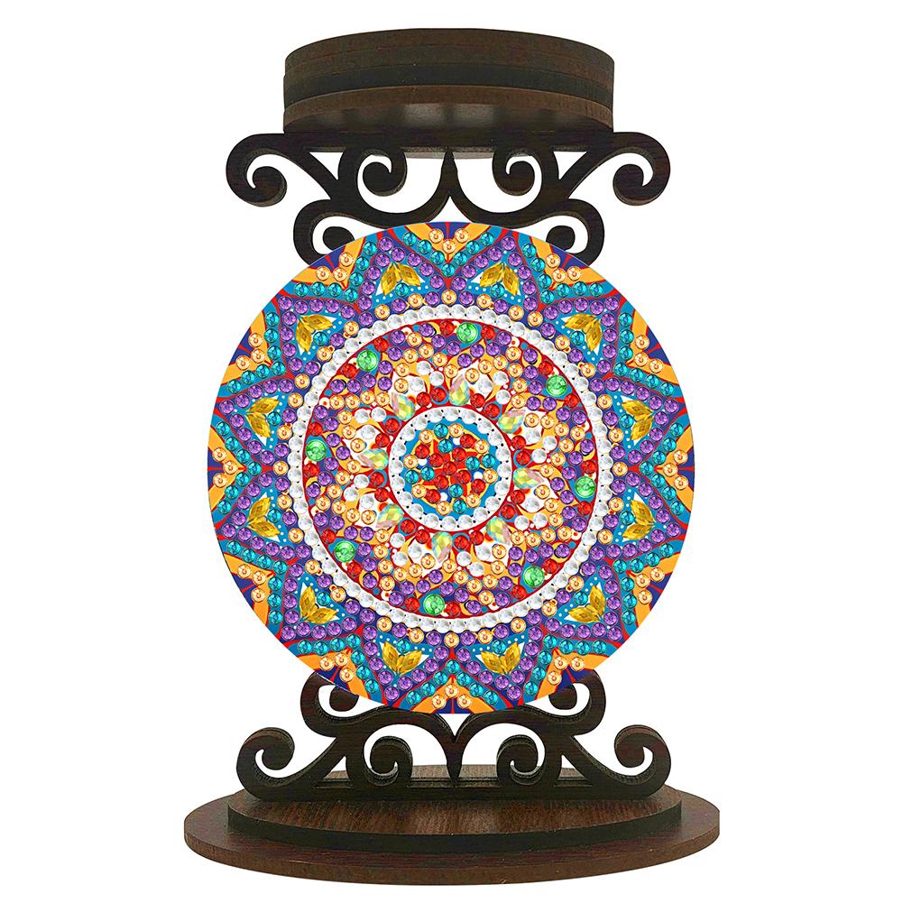 Flower Diamond Painting Candle Holder Ornaments Aromatherapy Candle Holder 5D DIY Diamond Art Mini Candle Holder for Home Decor
