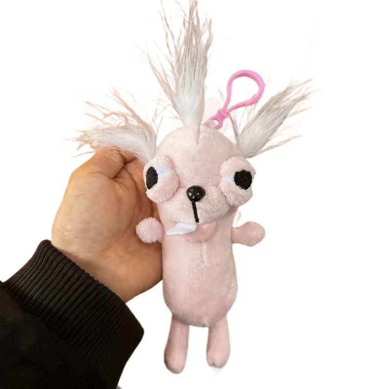 Plush Chihuahua Keychain With Funny Tongue Design For Animal Lovers