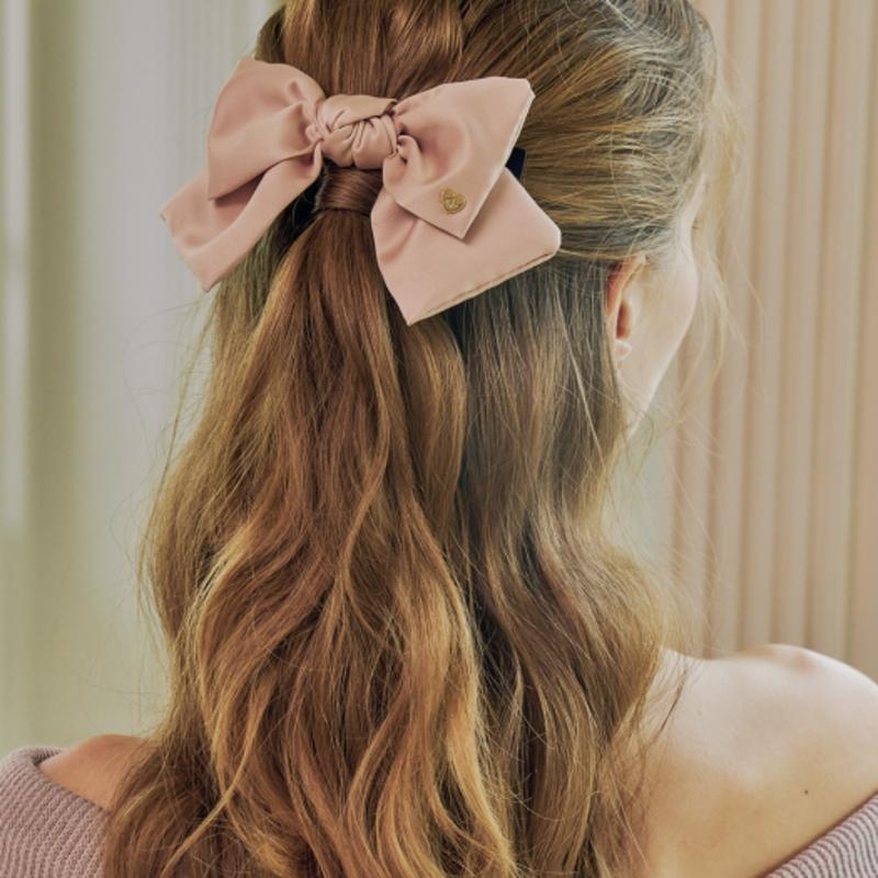 engbrox Mari Ribbon Hairpin_beige