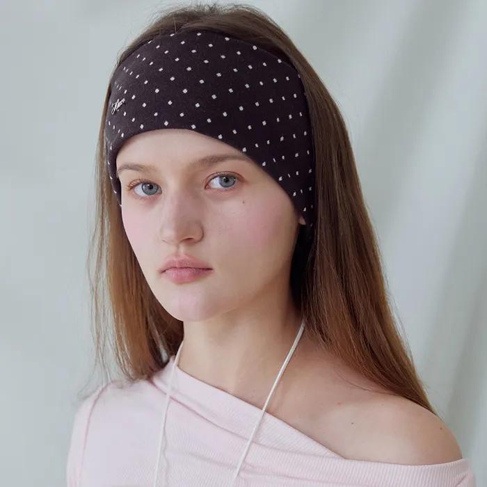 Dot Cozy Hairband (brown)