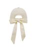 TUOMIO Button Ribbon Cap [Cream]