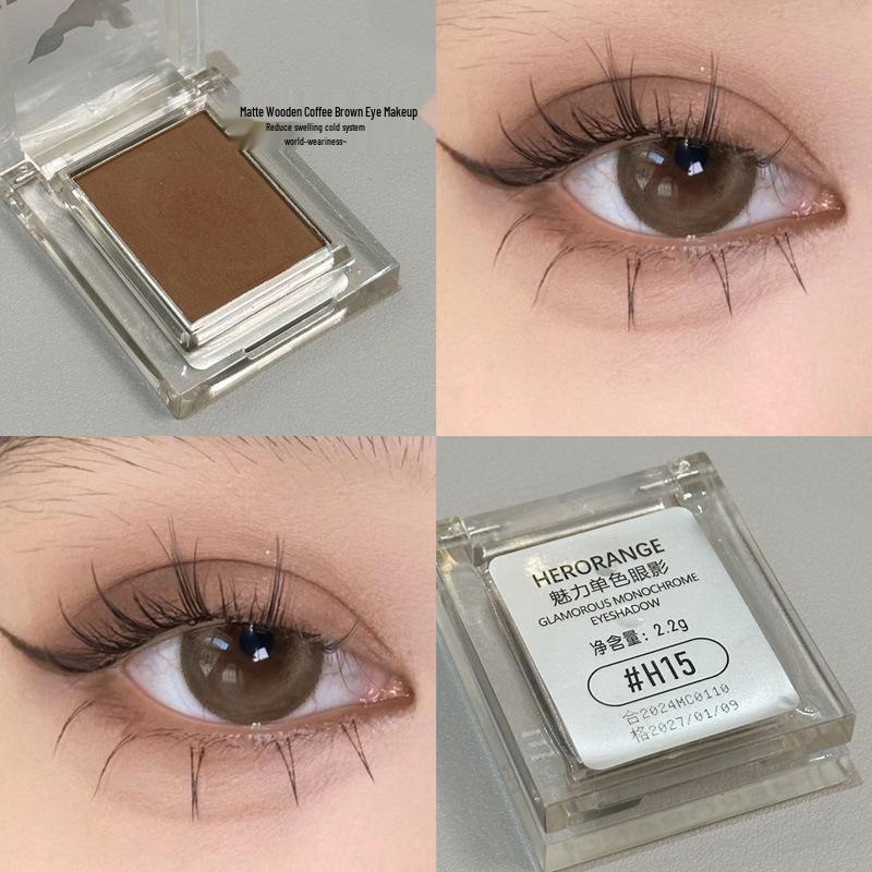 Herorange Matte Single Eyeshadow: Multi-use Palette for Base, Under-eye Highlight, Eyeliner, Contour, and Daily Natural Look.