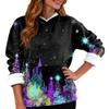 Women's Fashion Casual Long Sleeve Christmas Printed Hooded Sweatshirt