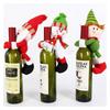 Charming Christmas Home Decoration Santa Snowman Wine Bottle Cover Set For Festive Celebrations
