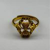 Elegant Vietnam Sand Gold Flower Open Ring for Women