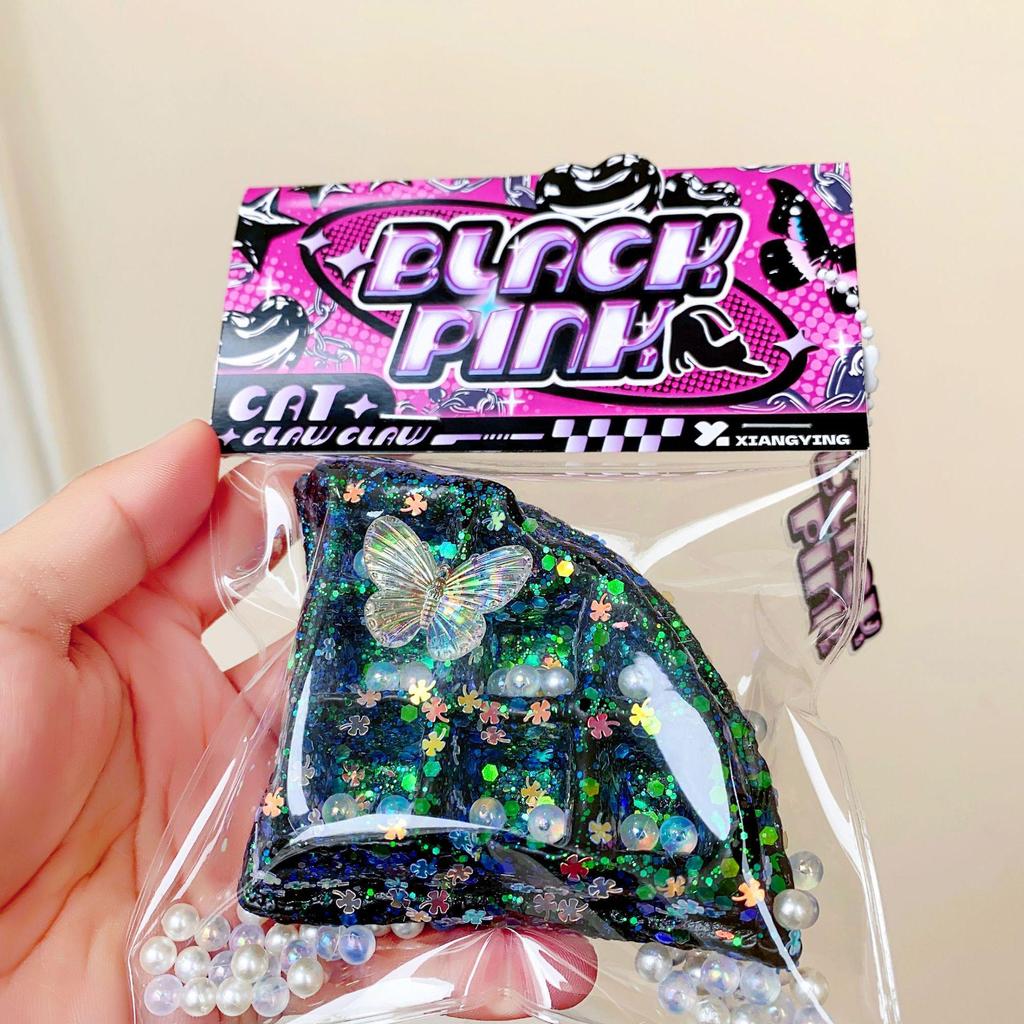 Jouet Anti-Stress à Presser Patte de Chat Rose & Noir - Doux, Décompression Type Boue, Article Blind Bag