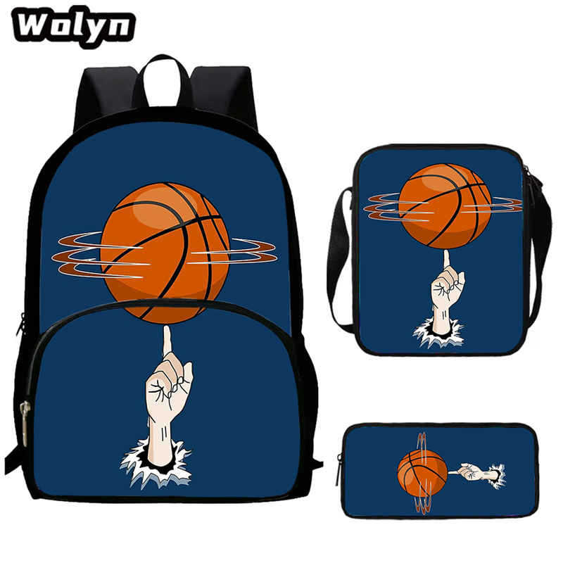 Basketball Basketball School Bag High Definition Printing Multifunctional Cross-Border Backpack