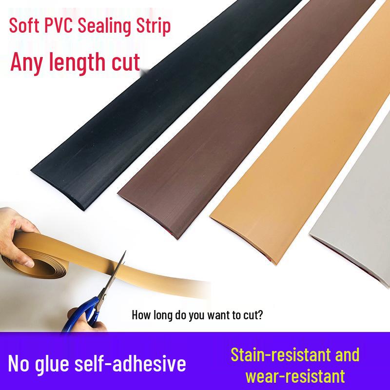 Threshold Strip, Flat Buckle: Wood Floor Finishing & Seam Edge Decorative, Glue-Free, Self-Adhesive Separator for Doorways.