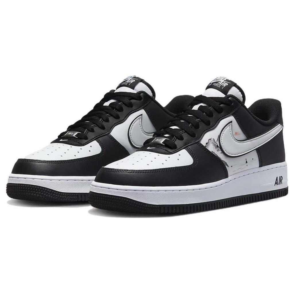 Nike Air Force 1 Low top Skateboard Shoes Men's White Black DV0788-001(Team56-)