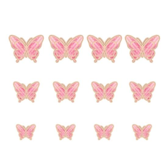 12Pcs Wall Stickers 3D Hollow Wall Decals Bedroom Living Room Decorations Removable Decorative DIY Art Decor Easy Install Birthday Party Decor