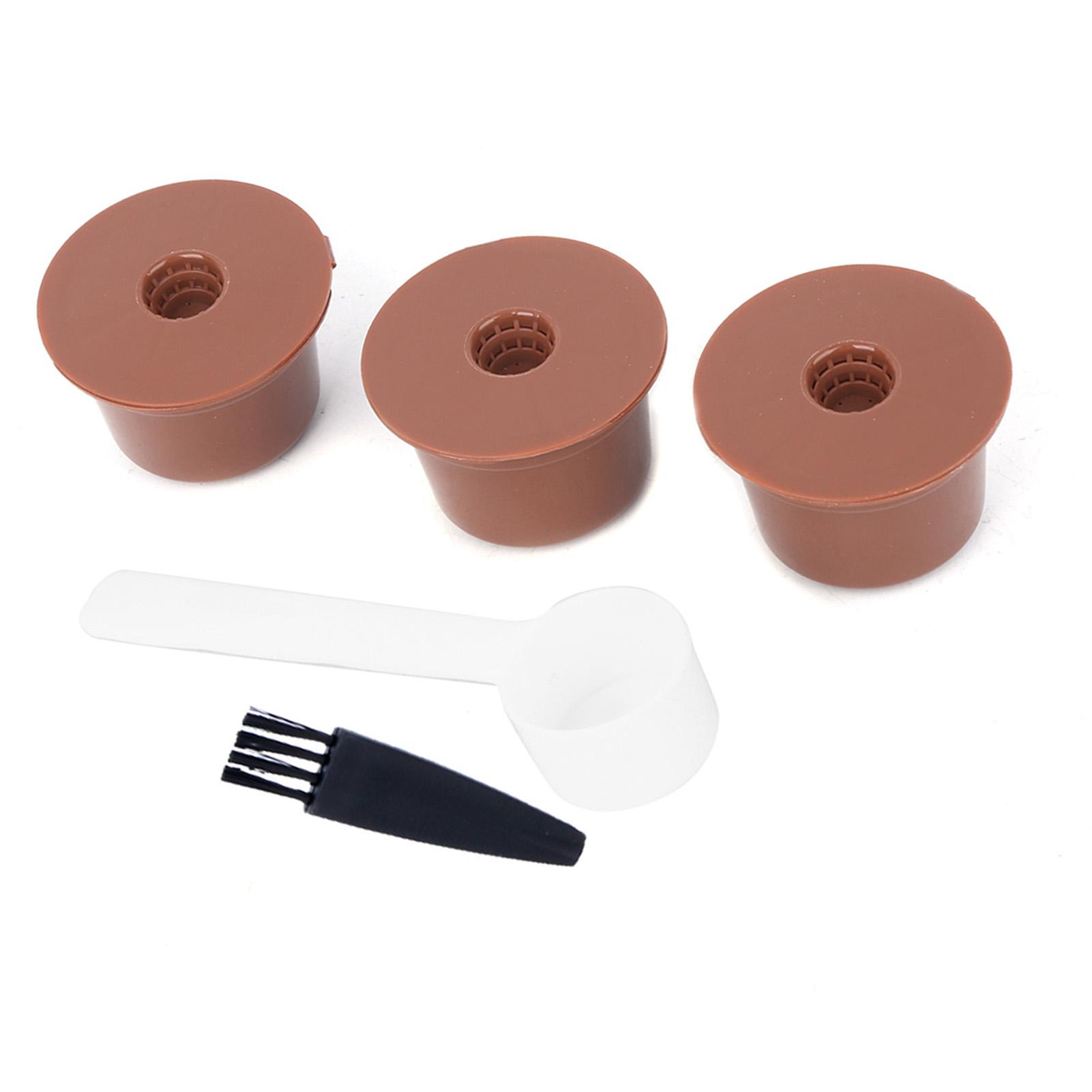 

Reusable Coffee Capsule Filter Kit Refillable Cup with Brush Spoon Accessory for Caffitaly Coffee Machine Easy to Clean кавовий