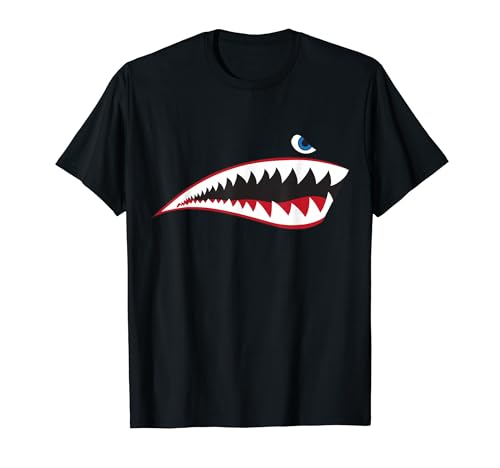 WW2 Nose Art World War II Retired Aircraft Shark Nose Art T-Shirt
