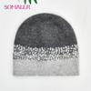 SOMALER Winter Hats for Women Warm Angora Wool Knitted Hat Fashion Sequin Beanie Hat Thick Long Rabbit Fur Hair  Skull Cap Bonnet
