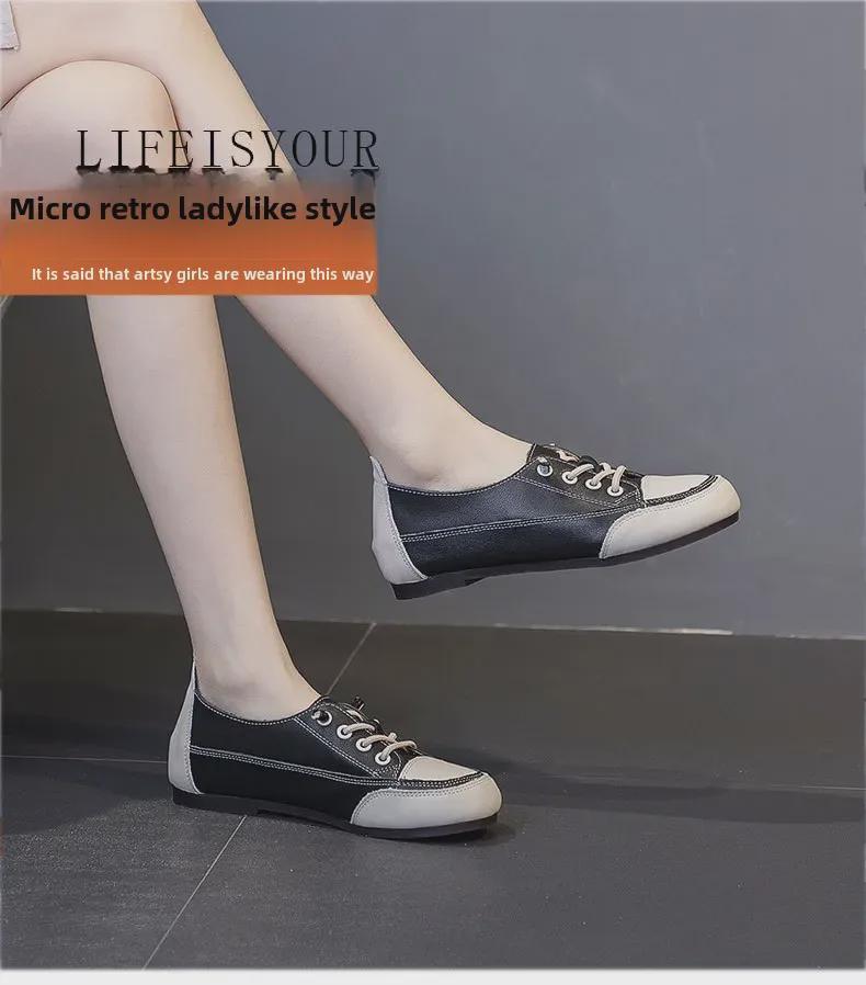 Dammockasiner i äkta kohud - Mjuk sula, bekväma vita skor för utomhus- och arbetskläder