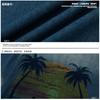 American Retro Seaside Sunset Printing Short-sleeved T-shirt Men's 2026 New Loose Bf Style Old Denim Top