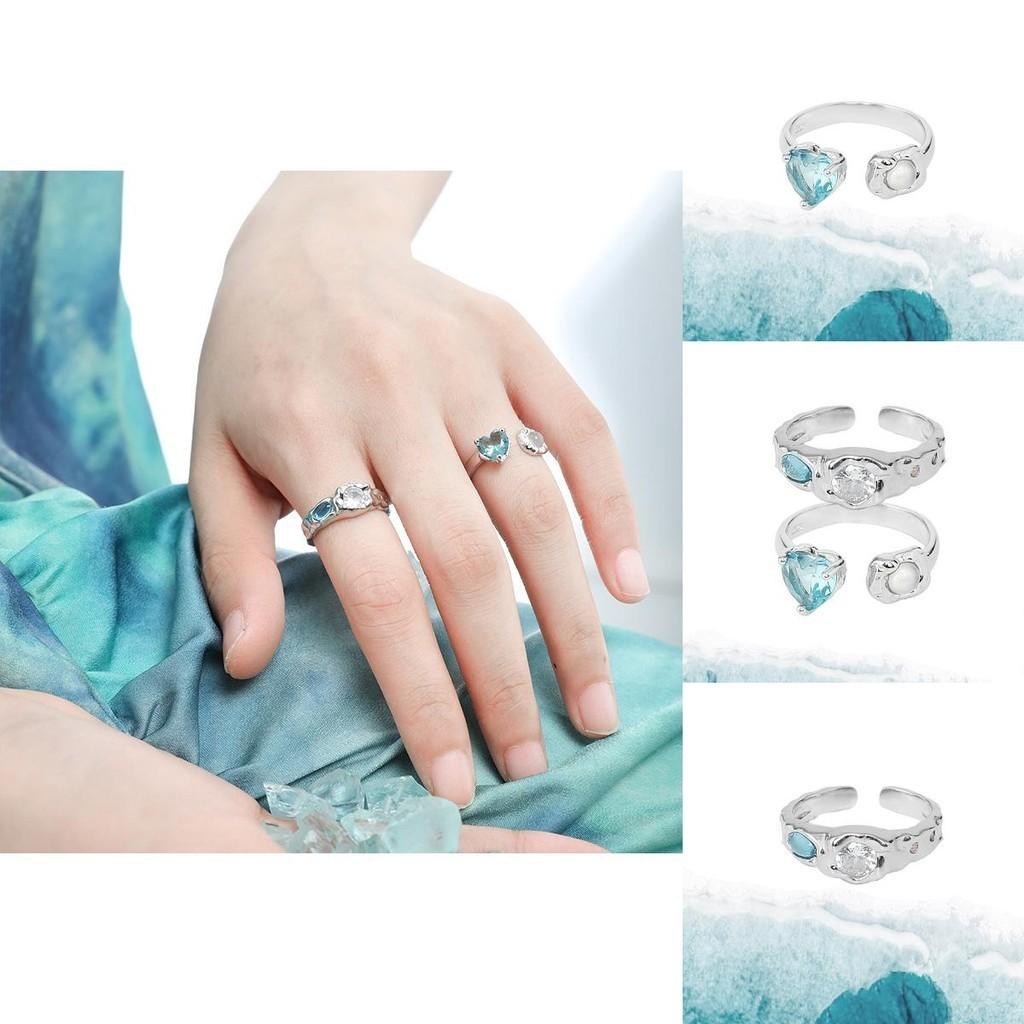 Unique Design Heart Shaped Zircon Ring For Women Adjustable Fashionable Stylish And Chic