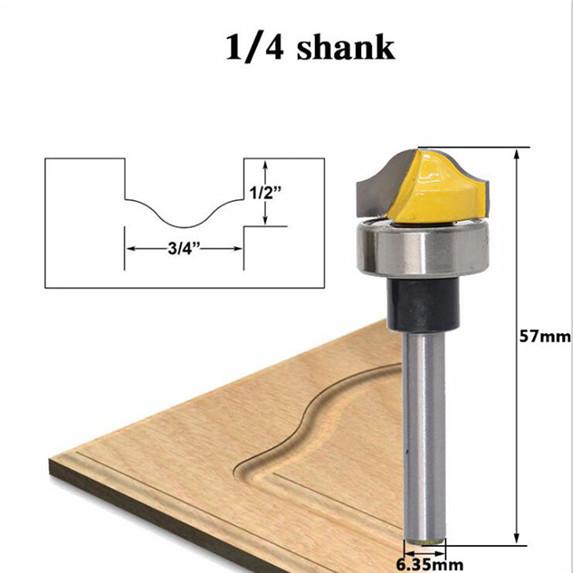 Schubladenfront-Fräser 1/4 Zoll Schaft – Wolframkarbid, Für Zapfenverbindungen, 25,4 Mm Schnittdurchmesser