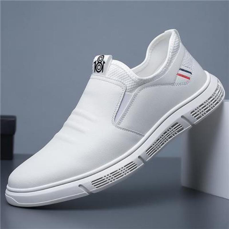 Men's Non Slip Waterproof Kitchen Wear-resistant Black Shoes Work Shoes Casual Work Safety Leather Shoes