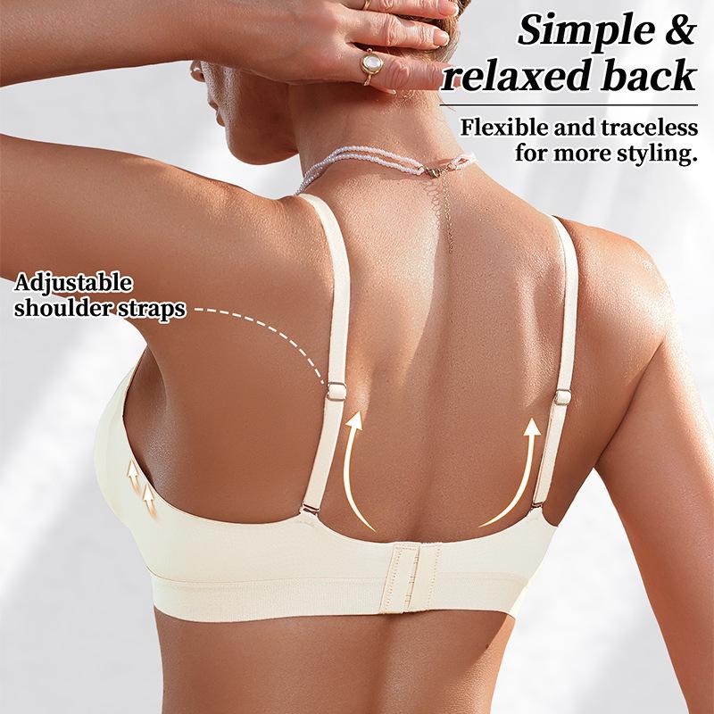 Women's Seamless Deep V Wireless Push-Up Camisole Bra