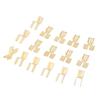 30Pcs Brass Automotive Double Spades Connectors Quick Disconnect Electrical 2 Way Wire Terminals Adapter Enduring