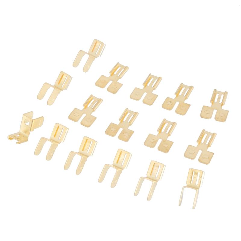 30Pcs Brass Automotive Double Spades Connectors Quick Disconnect Electrical 2 Way Wire Terminals Adapter Enduring