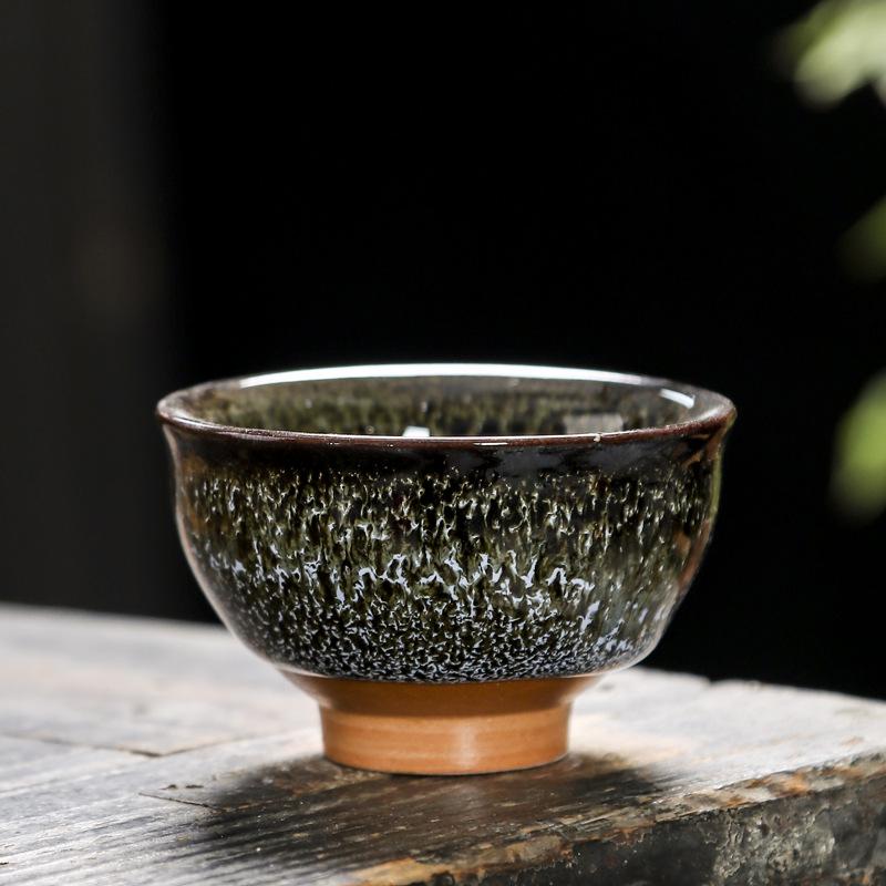 Kiln-Fired Ceramic Gongfu Tianmu Tea Tasting Bowl