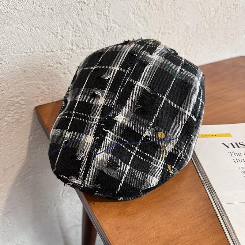 Vintage British Style Beret With Breathable Cotton Polyester For Spring Autumn Fashion Fans