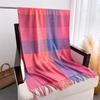 Sciarpa scozzese di lusso invernale calda in cashmere da donna lunga pashmina foulard da donna sciarpe da donna scialle con nappe design nuovo