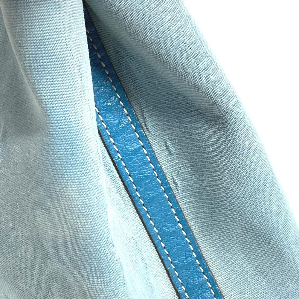 Hermes Garden Party TPM Hand Bag Tote Bag Toile Offishe/Leather Blue