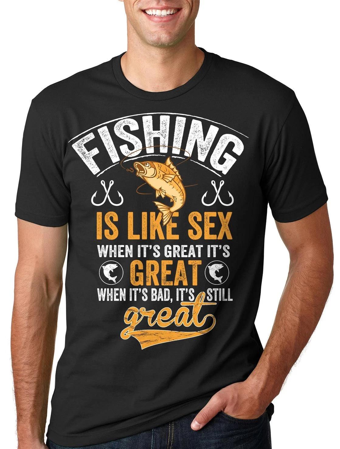 Fishing T-Shirt Fisherman Funny Tee Shirt Fishing Apparel 4XL