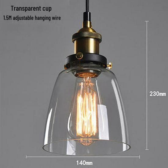 

Скандинавский Ретро Минималистичный Стеклянный Подвесной Светильник для Столовой, Ресторана, Бара или Кофейни. Without Bulb